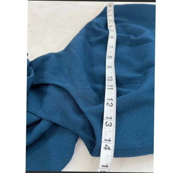 Dress the Population Tiffany One Shoulder Midi Sheath Dress Peacock Blue XXS NWT - Picture 8 of 9